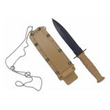 Navaja-cuchillo Campismo Mango Plastico Estuche-cadena 15cm