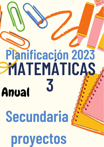 Planeación  Matemáticas 3 De Secundaria Por Proyectos Anual 