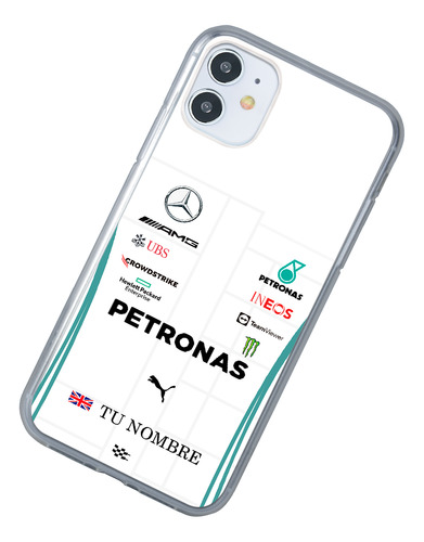 Funda Para iPhone Mercedes F1 Personalizada Tu Nombre