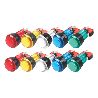 Kit 10 Botones Arcade Led Luminoso Para Maquinita | Meses sin interés