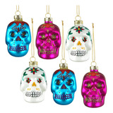 6 Piezas De Adornos De Calavera De Navidad, Adornos De ...