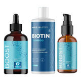 Kit Maple Holistics - Shampoo, Aceite Y Serum Biotina