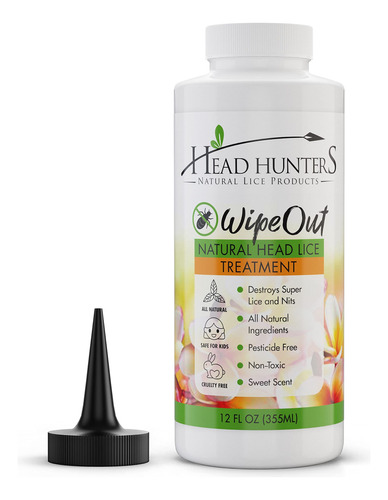 Head Hunters Wipeout - Tratamiento Natural Para Piojos Extra