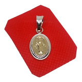 Dije Medalla Virgen Milagrosa Paris Plata 925 Y Oro 00504