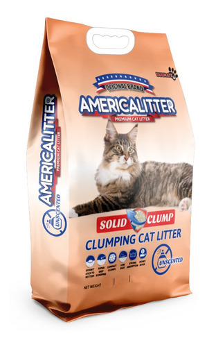 Arena Sanitair Para Gatos America Litter Solid Clump 7kg