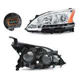 Faro Sentra  Linea Led Negra 2013 2014 2015 Izquierdo