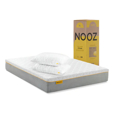 Colchón Nooz Prime King Size Y 2 Almohadas King Size Blanco | Meses sin interés