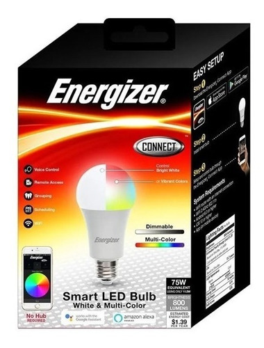 Foco Inteligente Energizer Led Smart Home Multicolor