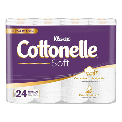 Kleenex Cottonelle Soft 24 rollos papel higiénico | MercadoLibre