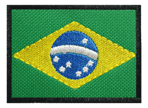 Patch Bordado Aplique Termocolante Bandeira Do Brasil