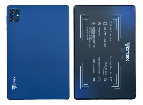 Tablet  Con Funda Vortex T10m Pro 10.1  64gb Azul Y 4gb De Memoria Ram