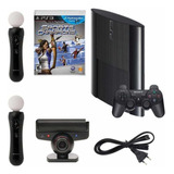 Play Station 3 (ps3) Super Slim 250gb + Ps Move Y 9 Juegos