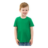 Camisa Manga Curta Para Meninos E Meninas Verde Bandeira 