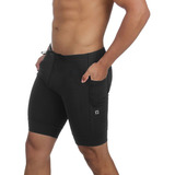 Shorts De Compressão P/ Corrida Masculino C/ Bolsos Laterais