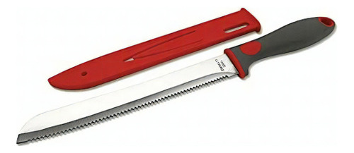 Cuchillo Para Pan 7.5 Pulgadas Evolution Ekco Color Gris Con Rojo