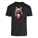 Playera De Bulldog Francés Con Lentes Y Ropa