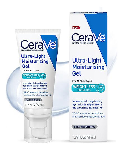 Gel Ultraleve Cerave | Gel Hidratante Facial Com Cera