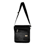 Bolso Carriel Manos Libres Unisex Mediano Casual Karlachacon Color Negro