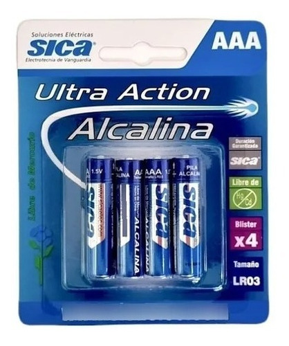 Pila Aaa- Pack X 16 Unidades Sica- Alcalina-