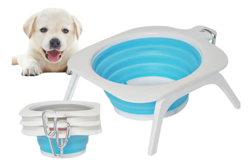 Plato Bowl Cuenco Portable En Altura Viajes Perro Mascotas 