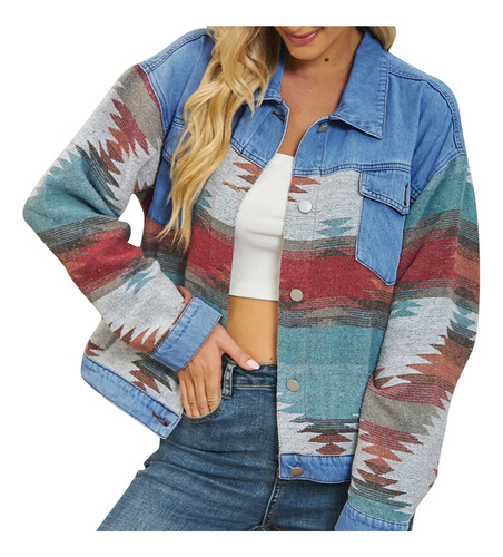 Chaqueta De Mujer, Nueva Moda, Casual, De Mezclilla Lavada E