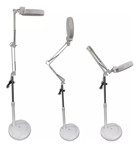 Lampara Lupa Con Luz Led Pedestal Rueda Cosmetologia