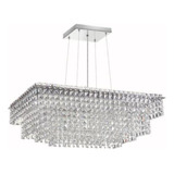 Colgante Moderno Caireles Cristal 6 Luces Ilumin Led Pal