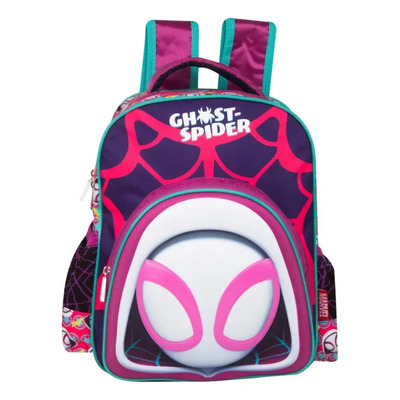 Mochila Escolar Niña Kinder Ghost Spider Ruz Marvel Reliev3d Color Rosa Diseño De La Tela Estampado | Envío gratis