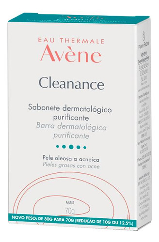 Avène Cleanance Sabonete Em Barra Facial 70g