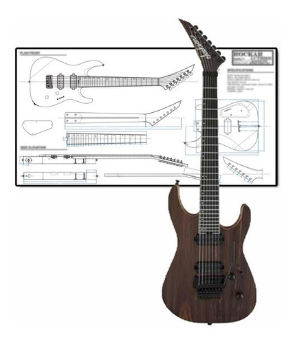 Plano Para Luthier Jackson Dk7(archivo A Escala Real)