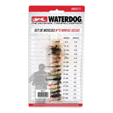 Kit 15 Moscas Fly Pesca Waterdog Ninfas Secas Dry Premium