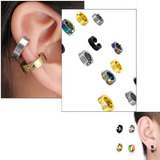 2 Arete Candonga Piercing Falso Hombre Mujer Acero