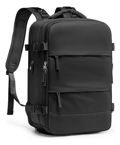  Mochila De Viaje De Impermeable Con Puerto De Carga Usb  Para Hombre Mujere, Aprobado Por Avión 10kg, Mochila Para Laptop De 15.6 Pulgadas Antirrobo