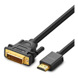 Cabo Hdmi 2.0 Para Dvi Ugreen Macho Resolução 1080p 1 Metro