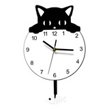 Reloj De Pared Con Forma De Gato, Reloj De Pared Silencioso