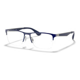 Óculos De Grau Ray Ban Blue On Gunmetal Rx6335 2947-56