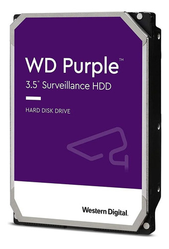 Disco Hdd Interno Western Digital 2tb 3.5 Purple Dvr Nvr 4k Color Púrpura