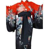Kimono Japones De Mujer - 100% Seda - Made In Japan - Unico!