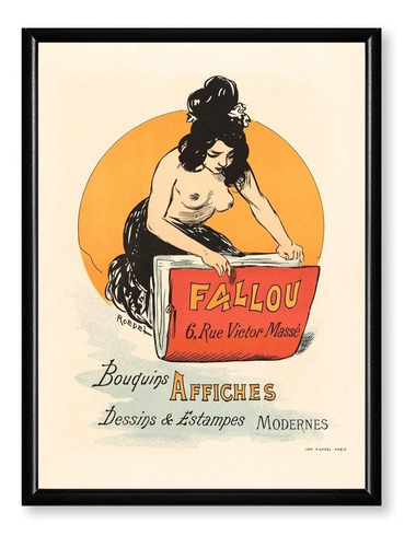 Cuadros Marco Madera Posters Art Nouveau Vintage Mujeres 