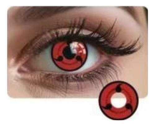 Lentes De Contacto - Fantasía - Sharingan - Rojo