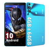 X-tigis7 Smartphone Dual Sim Android 10 64gb Ram 4gb 6.85 Hd Celular Con Reconocimiento Facial 6500 Mah Soporte Expansión 128gb Azul