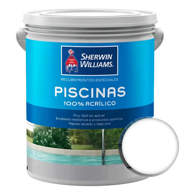 Loxon Piletas Piscinas Pintura Recubrimiento Acrilico 3,6lts Color Blanco | Envío gratis