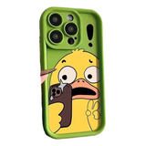 Divertida Funda De Teléfono Con Forma De Pato Amarillo Limón