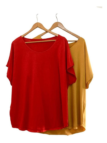 Remeras Oversize Super Grandes Mujer Pack X 3 Talles 6/7/8