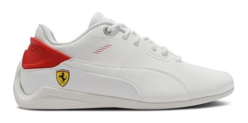 Tenis Puma Ferrari Drift Cat 4 Blanco Rojo Hombre 306864-02