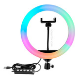 Luz Tirar Foto Vídeo Ring Light Colorido Tripé Suporte Rgb33