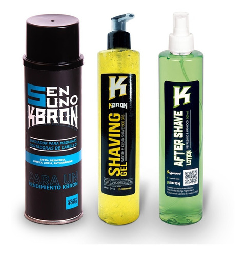 Enfriador, Gel Para Afeitar Y Loción After Shave Kbron Trio9