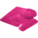 Kashi Home K-rstapete De Baño, Juego De 3 Piezas, Fucsia