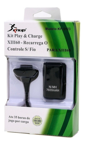 Carregador P Controle Sem Fio Xbox 360 Cabo Usb Play Charge 