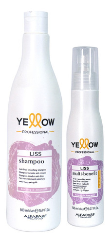 Kit Shampoo + Protector Térmico/mulitbenefit Yellow Liss 
